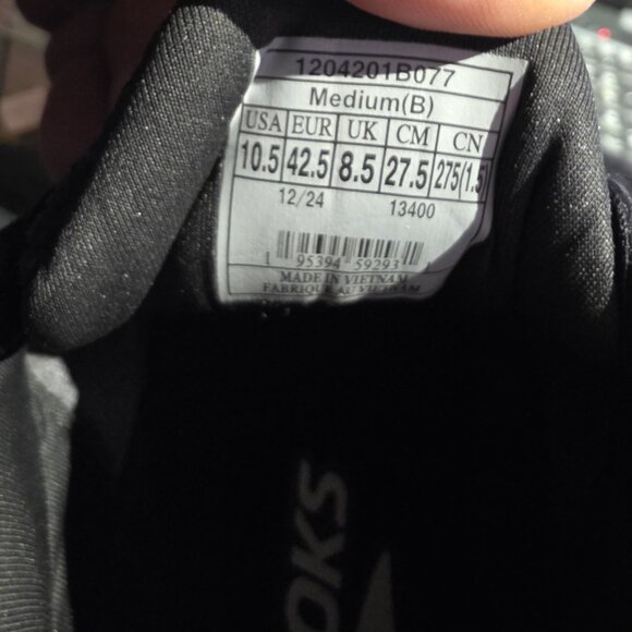 Womens Size 10.5 B - Brooks Ghost Max 2 1204201B077 Black Running Shoes Sneakers - Picture 10 of 10